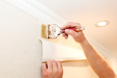 Pose de papier peint à Vannoz — revêtements muraux et toiles de verre